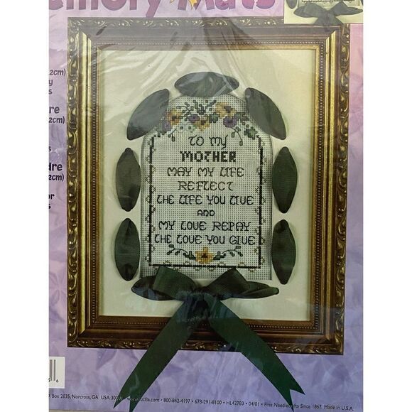 Bucilla Vintage 2001 “TO MY MOTHER” Beautiful Counted Cross-Stitch Kit - Picture 2 of 12